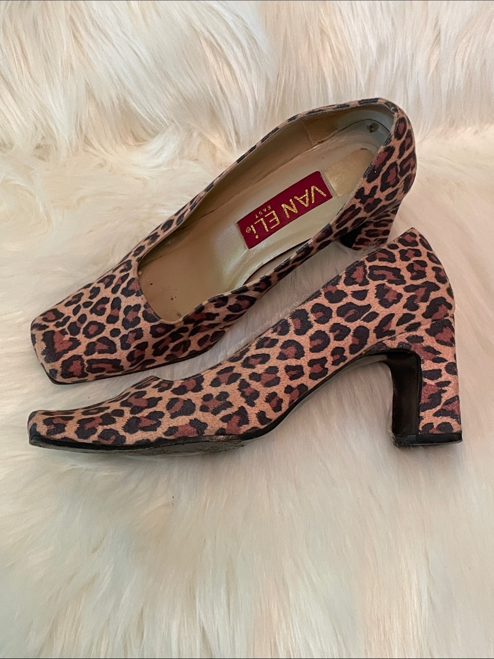 Vaneli - Leopard Print Block Heel Pumps -  7